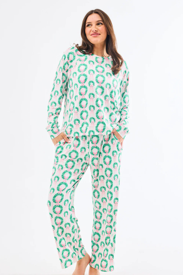 Christmas wreath PJ pant