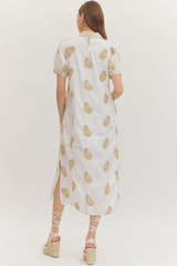Lucy embroidered midi dress