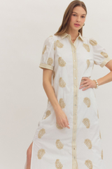 Lucy embroidered midi dress