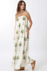 Luna maxi dress in palm print