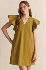 Gemma mini dress in olive