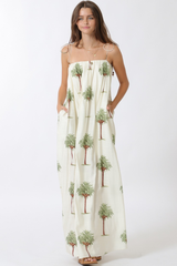 Luna maxi dress in palm print