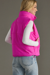 Bryna puff vest in pink