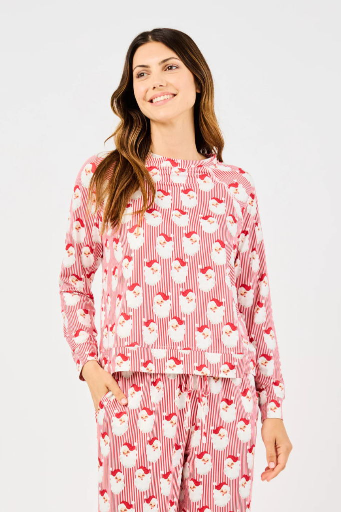 Santa baby top in red