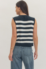 Adele knit vest in navy