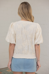 Cora top in cream