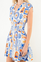 Erika printed mini dress