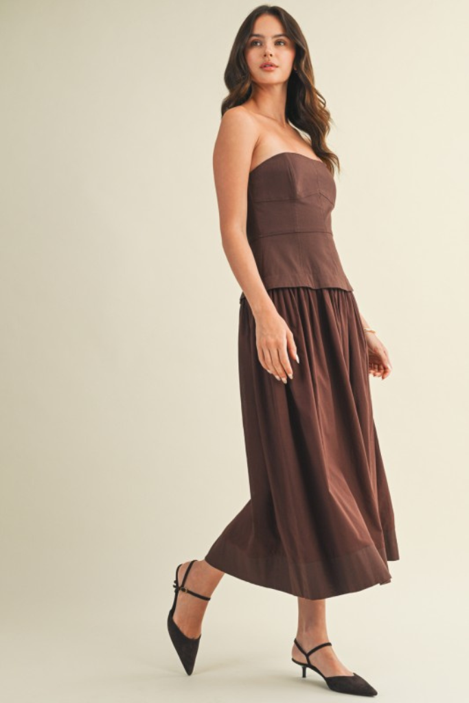 Arianna midi in brown