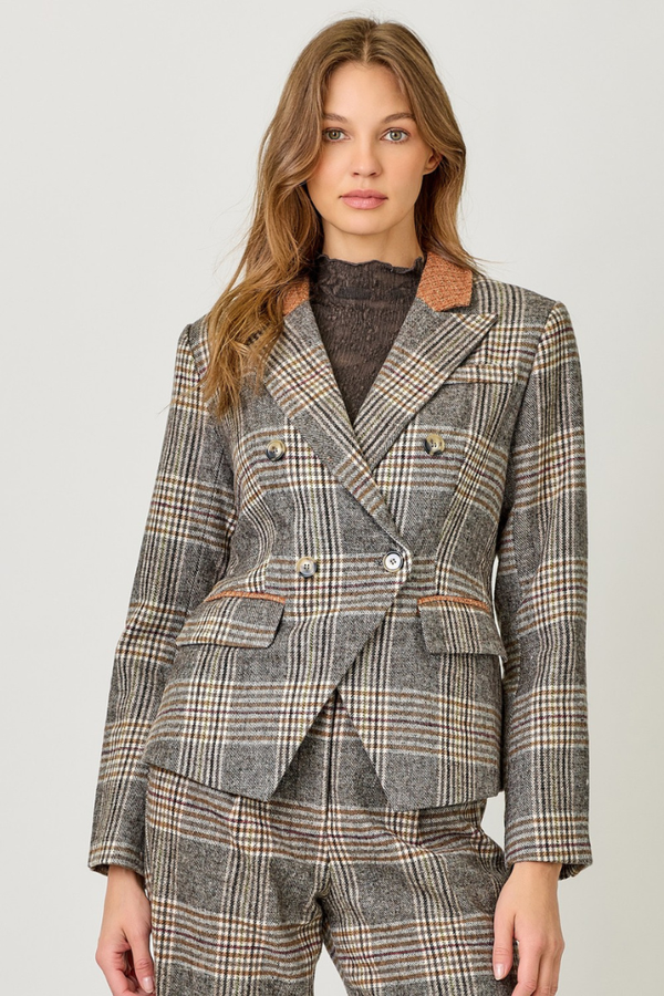 Kayla plaid blazer