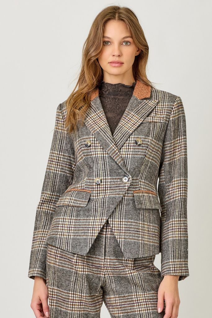 Kayla plaid blazer
