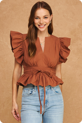 Cameron top in brown