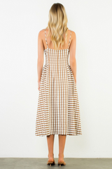 Sarah gingham midi dress