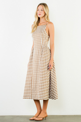 Sarah gingham midi dress
