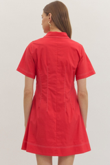 Kristi mini dress in red