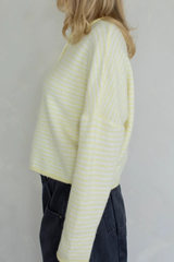 Sydney stripe cardigan in butter