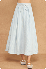 Kaia stripe midi skirt