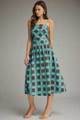 Freya midi dress in blue