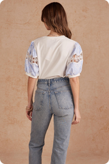 Zoe puff lseeve top