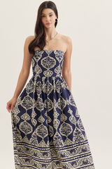 Rosalie midi in navy
