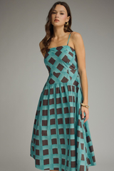 Freya midi dress in blue