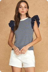 Ash top in navy