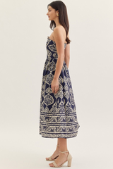 Rosalie midi in navy