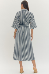 Annie stripe dress in navy