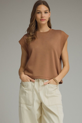 Loretta top in mocha