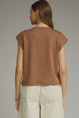 Loretta top in mocha
