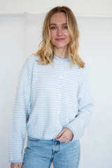 Sydney stripe cardigan in blue