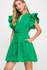 Maisy mini dress in emerald
