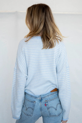 Sydney stripe cardigan in blue