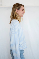 Sydney stripe cardigan in blue