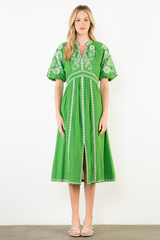 Ivy midi in green