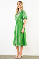 Ivy midi in green