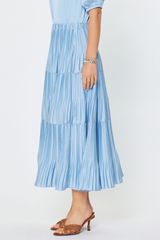 Olivia pleated skirt in ice blue