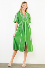 Ivy midi in green