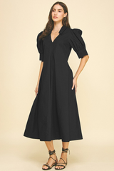 Avery midi dress in black