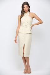 Margot halter midi dress