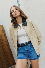 Emily cuff denim shorts