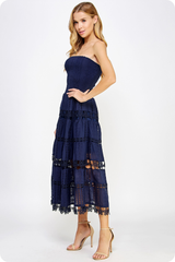 Carlie dress in navy
