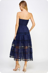 Carlie dress in navy