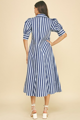 Jenny stripe dress in blue