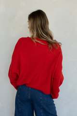 Piper cardigan in Red