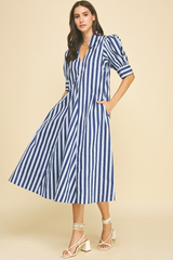 Jenny stripe dress in blue