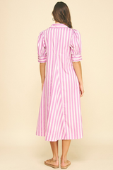 Jenny stripe dress in pink