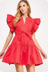 Maisy mini dress in red