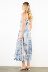 Cami midi dress in blue
