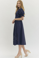 Heather dress in Navy