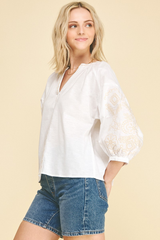 Sallie blouse in white